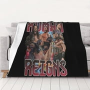 Roman Reigns Ultra Soft Fuzzy Flannel Throw Blanket Comfortable Warm Lightweight Blankets Gifts for Girls Kids Boys Women